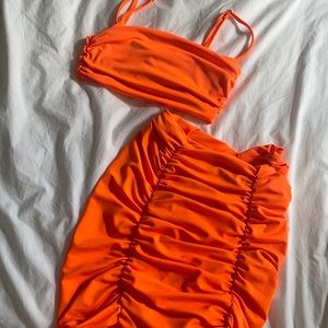 NEON ORANGE SET never worn!